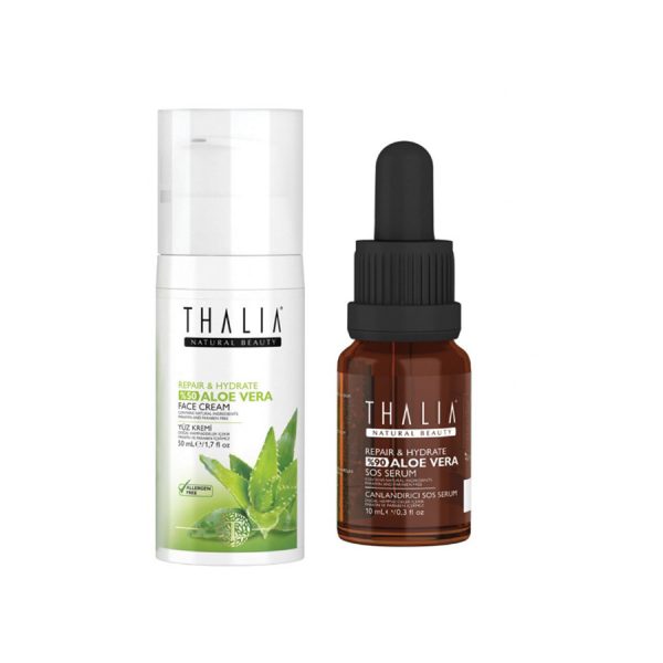 Crema de fata hidratanta cu aloe vera + Ser reparator cu aloe vera | Thalia  Cosmetics